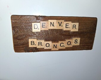 FREE In-Country Shipping! 8-Inch Long Denver Broncos Scrabble Letters Fridge Magnet! Please Read FULL Post Before Buying! 1 Magnet Per Buy!