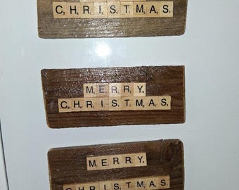 FREE In-Country Shipping! 8-Inch Long Merry Christmas Scrabble Letters Fridge Magnet! Please Read FULL Post Before Buying! 1 Magnet Per Buy!