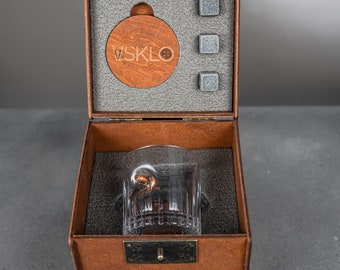 Vaso de whisky personalizado con monograma grabado - Bullet Rocks Glass, regalo para papá, regalos de bourbon, regalo para padrino