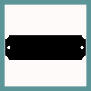 3.25&quot; x 1&quot; | Black Brass Notched Perpetual Plate