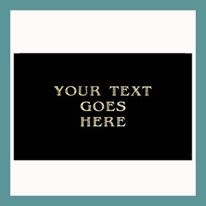 Custom Size | Black Brass Plates