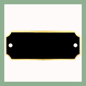 2.50&quot; x 1&quot; | Black & Gold Notched Perpetual Plate