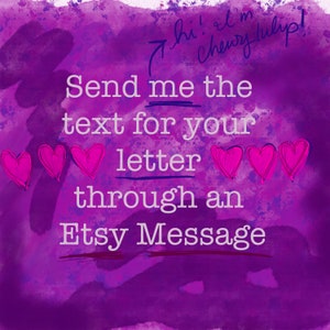 Extra Long handwritten letter with your words to whomever you like. type me your text and I will write it by hand and mail it. image 9