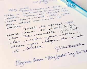 Extra Long handwritten letter with your words to whomever you like. type me your text and I will write it by hand and mail it.