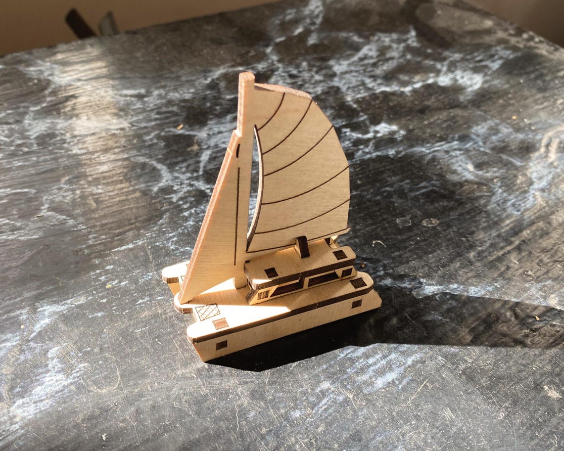 Sailing Boat | Laser Cut | 4mm 3mm Svg Dxf Cdr Lbrn File - Etsy