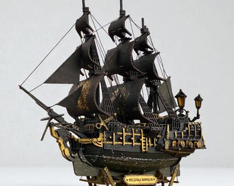 Piratenschipmodel | Lasergesneden model met meer dan 660 onderdelen voor 3 mm multiplex