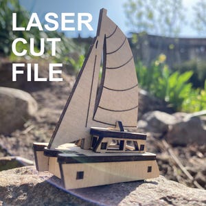 Segelboot | Laser Schnitt | 4 mm 3 mm svg dxf cdr lbrn Datei