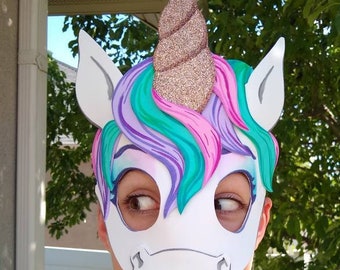 Cotton Candy Unicorn Mask