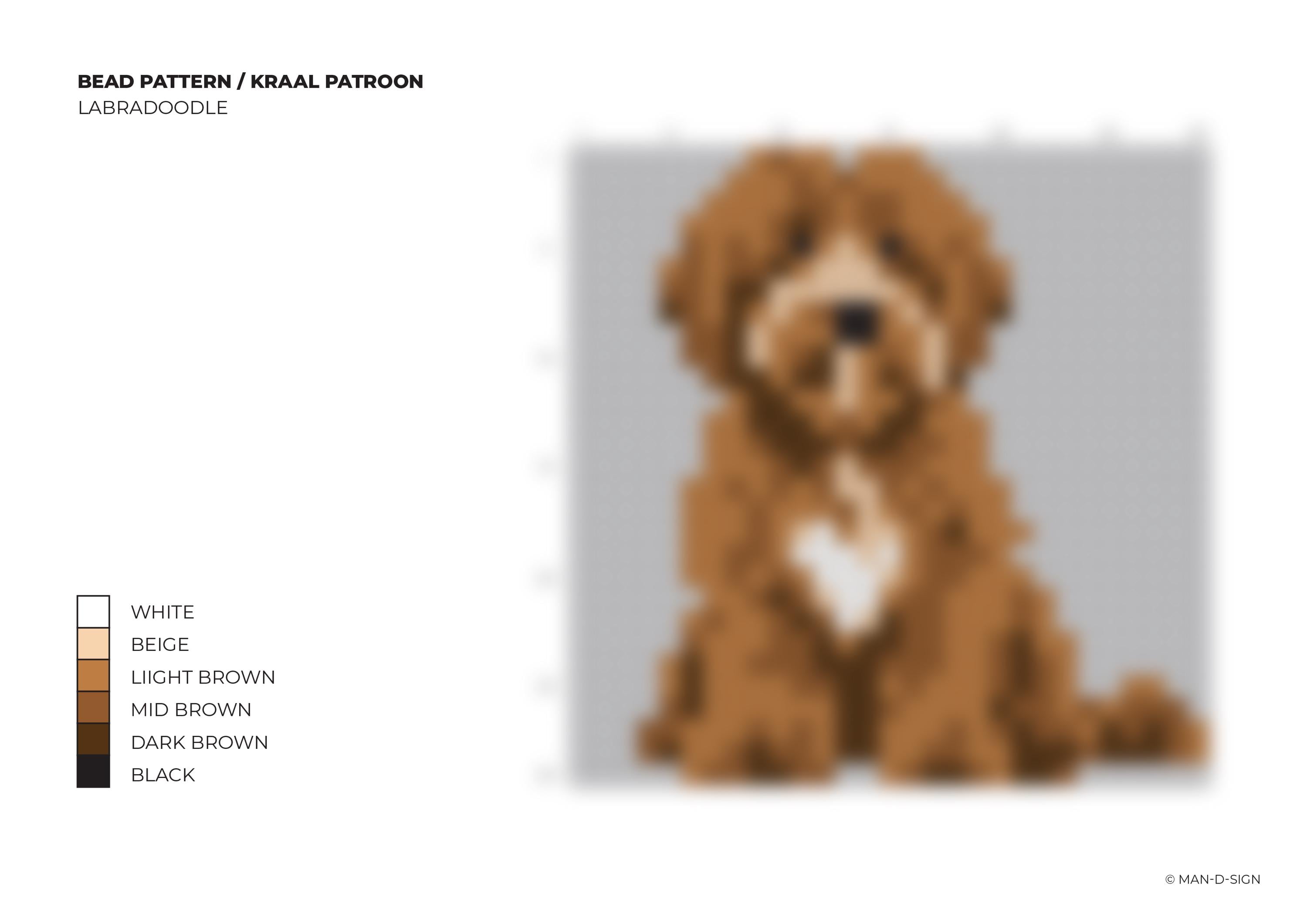 Labradoodle Bead Pattern | Hama Perler Fuse Beads | 29x29 Grid ...