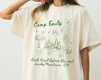 Camisa personalizada de despedida de soltera, camisa de colores cómodos para despedida de soltera, camisa de novia en la montaña, camisa de despedida de soltera de senderismo, camisa de lago, camisa de viaje de chicas