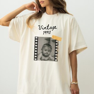 Custom Vintage Photo Year Shirt,Custom Shirt With Picture,Personalized 30th Birthday Gift,Vintage 30th Birthday Party Vintage Est Year Shirt