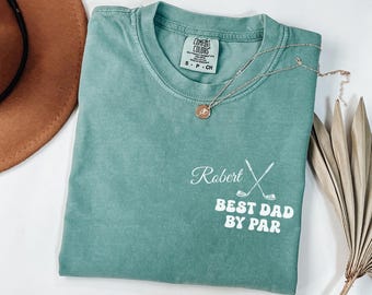 Chemise personnalisée Meilleur papa, chemise de golf pour papa, cadeau fête des pères, t-shirt de golf personnalisé pour papa, amateurs de golf cool dads club, chemise couleurs confort