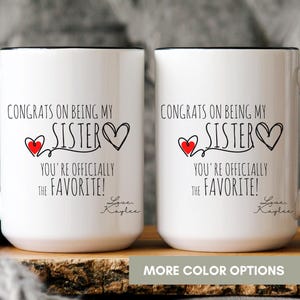 Personalized Sister Mug, Funny Sister Gift,Birthday Present for Sister, Sister Gifts,Favorite Sister,Sister Gift From Sister,Cute Coffee Cup