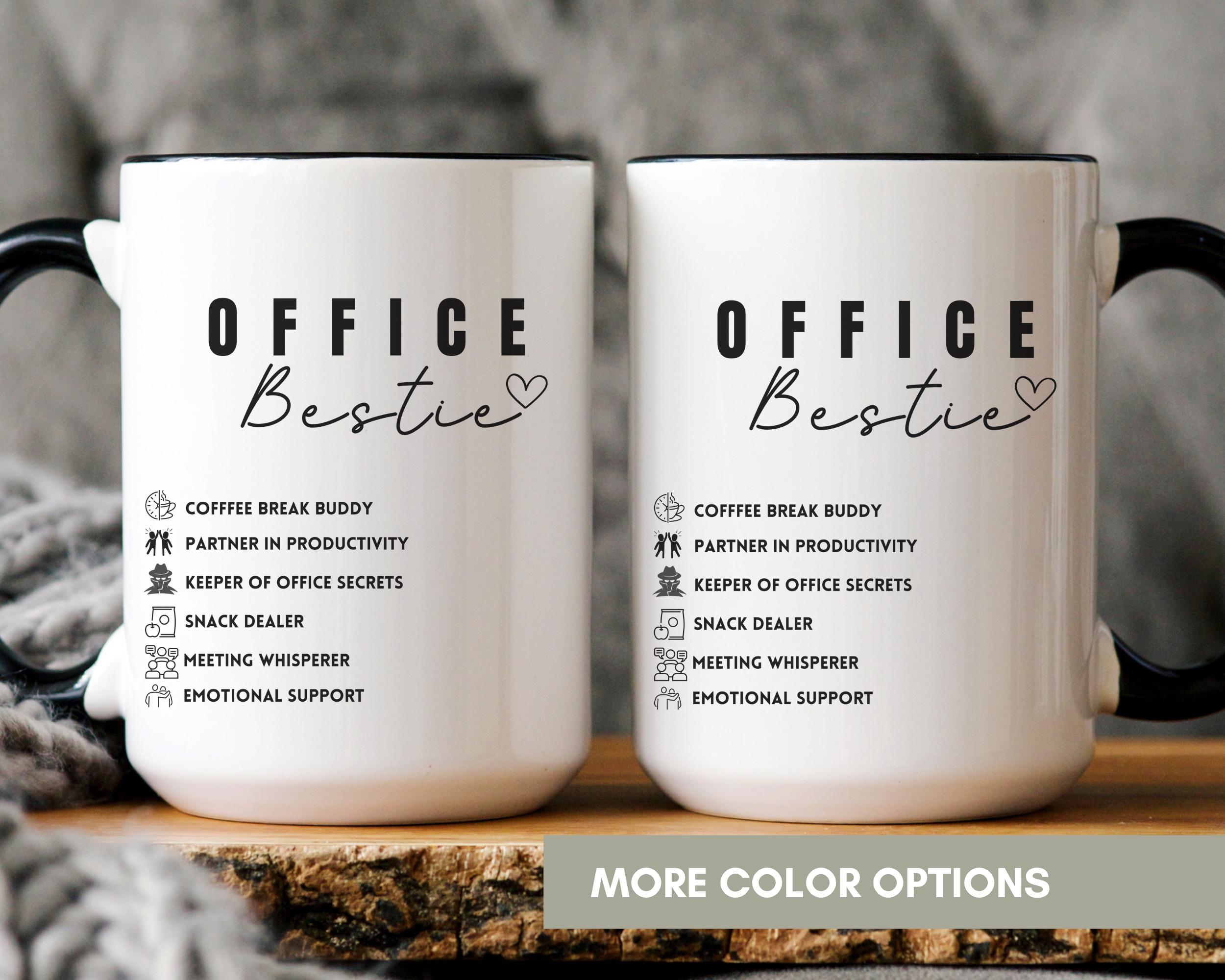Büro Bestie Lustige Tasse, Geschenke für Arbeit Freunde, Mitarbeiter Geschenk, Boss Wertschätzung, Arbeit Freund Geschenk, Bester Freund Kaffeetasse Arbeit BFF