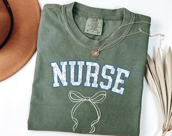 Nurse Comfort Colors® Floral Coquette Shirt,Toile Nurse Shirt, RN Tee,Nurse Graduation Gift,Nurse Week Tee,Nurse Appreciation,Gift For Nurse