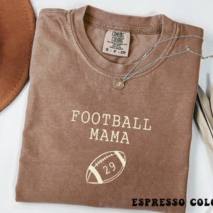 Custom Football Mama Shirt, Personalized Number Football Tee, Jersey Number,Cute Football Season Mom Shirt,Gift for Football Lover, Mom Gift