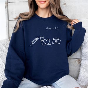 Custom Nurse Sweatshirt, Personalized Gift, Nurse Sweatshirt, Nurse Life Hoodie, Nurse Shirt, Nurse Gift, Nurse Personalized Graduation Gift