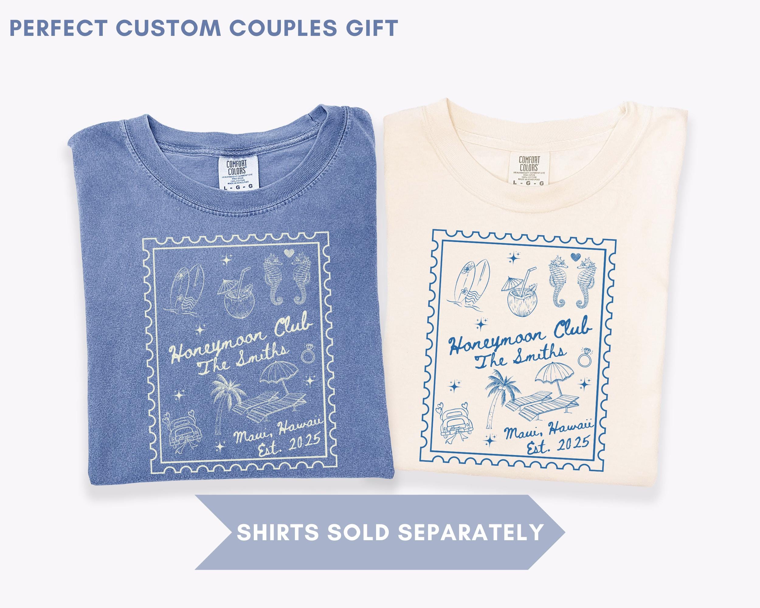 Custom Couples Honeymoon Vacation Shirts, Matching Shirts for Couple, Custom Wedding Gift, Honeymoon Gift For Newlywed, Honeymoon Vibes Tee