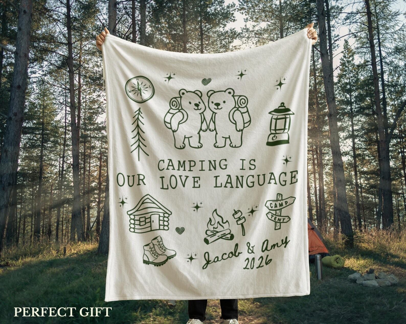 Personalized Camping Blanket