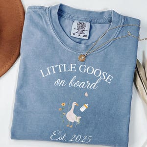 Koszulka z ogłoszeniem ciąży Goose, zabawna koszulka z napisem „Goose Bump” w ciąży, prezent na odzież ciążową, prezenty na baby shower dla mamy po raz pierwszy, koszulka dla nowej mamy