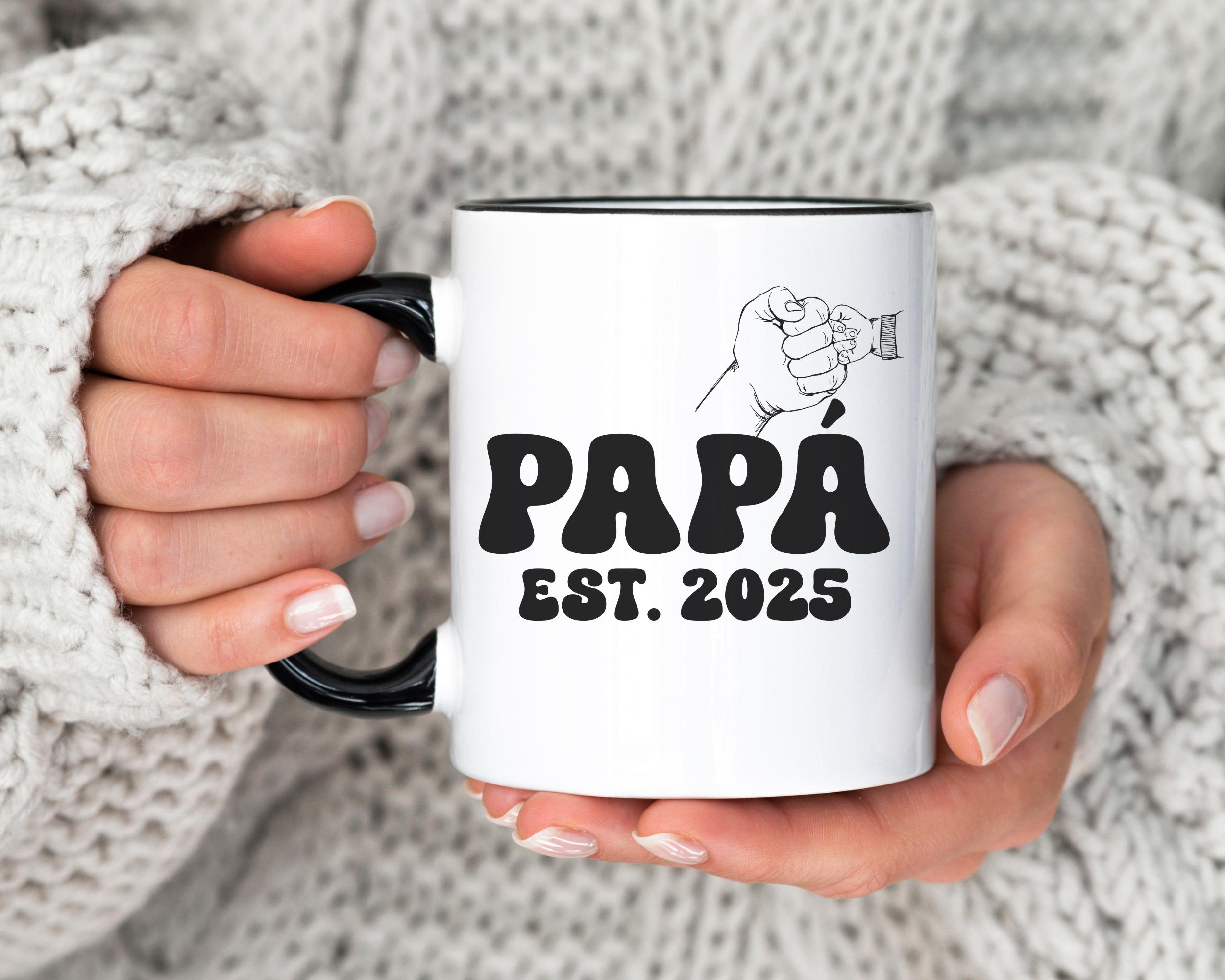 Personalized Father's Day Mug: I Love You Daddy, Little Hands Cup
