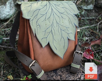 Leaf Backpack PDF Tutorial: Vegan Leather Pattern (Digital Download)