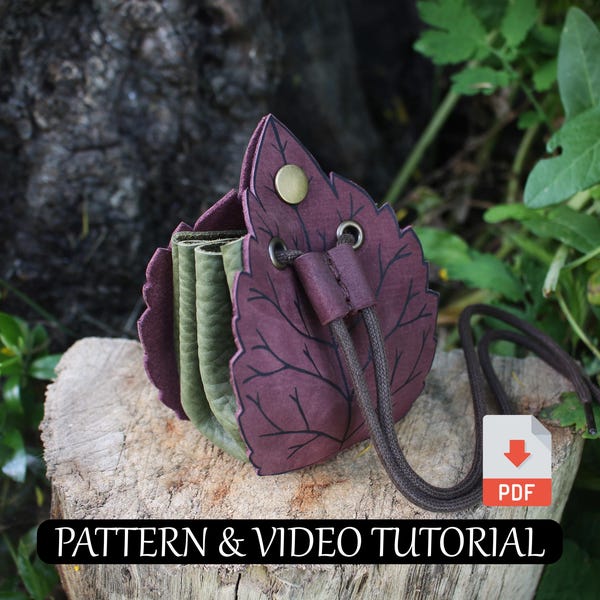 Leaf Satchel DIY Pattern: Vegan Leather Dice Bag (PDF Pattern)