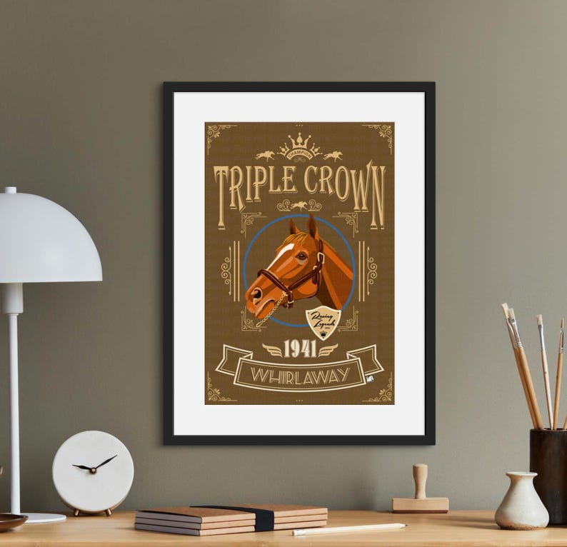Whirlaway 1941 Kentucky Derby Poster Vintage Horse Racing Art Etsy Whirlaway 1941 Kentucky Derby Poster Vintage Horse Racing Art Etsy