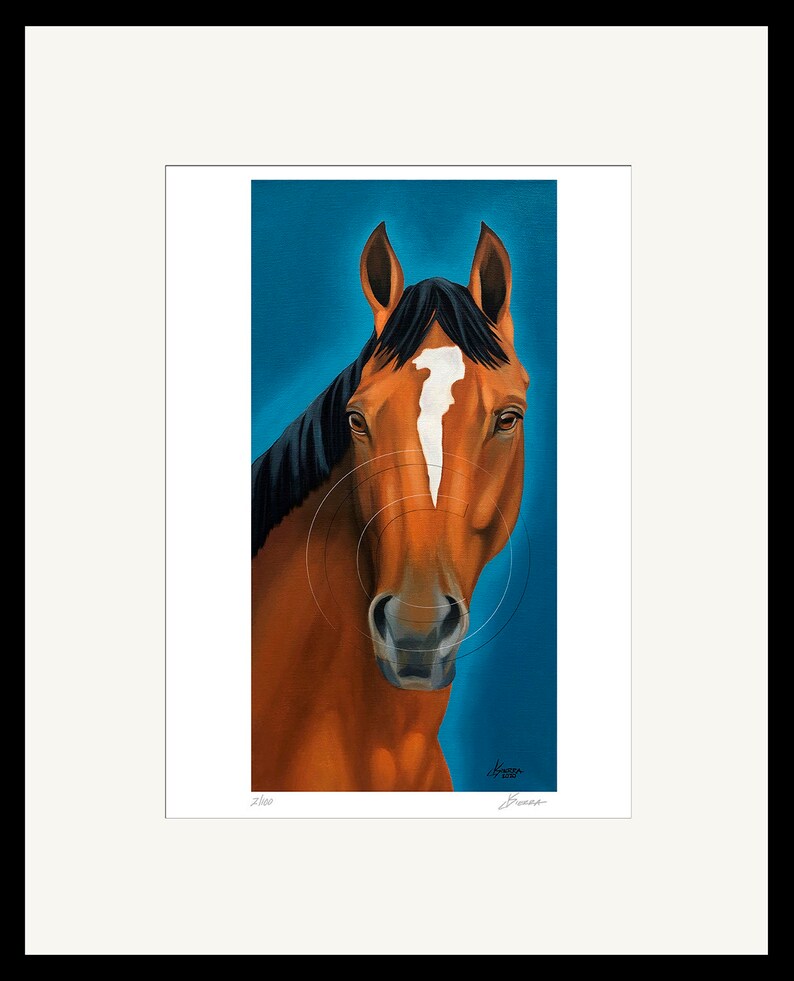 Maximum security horse kentucky derby signed paper print of original
