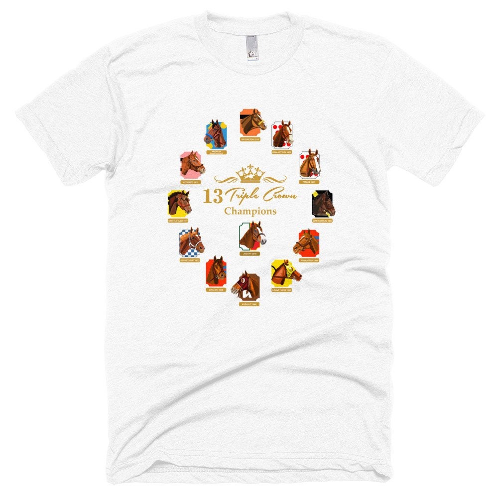 Triple Crown Winners T-shirt | 13 Champions, Horse Racing Gift - Etsy