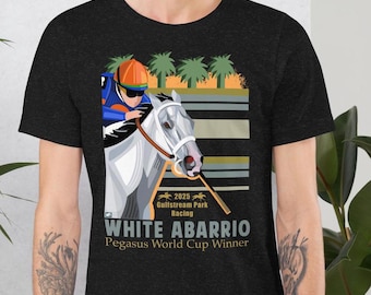 Camiseta unisex blanca Abarrio Pegasus, ganador de la Copa del Mundo