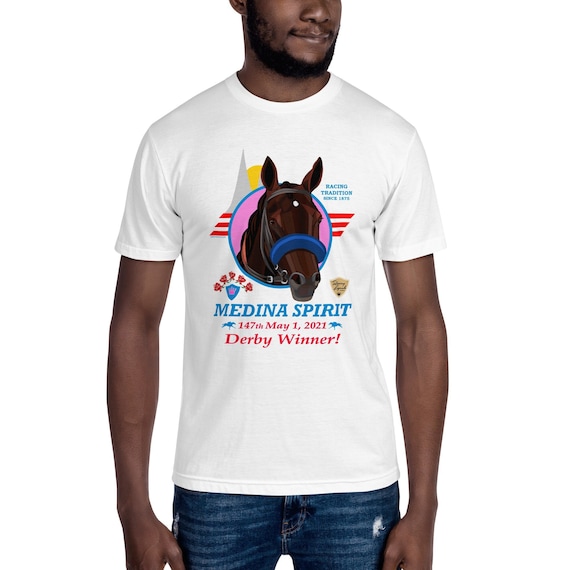 Medina Spirit | Kentucky Derby Winner | Graphic Design Tee | Horse Racing Enthusiast  Gifts | Unisex Crew Neck Tee | American Apparel Tee