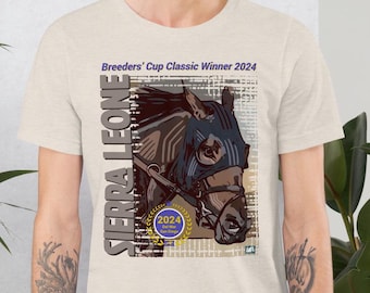 Sierra Leone 2024 Champion 3 Jahre alt, Breeders Cup Classic Winner, T-Shirt, Pferderennen-T-Shirt, Del Mar, Santa Anita, Merchandise, Kleidung
