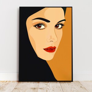 Arab woman in Hijab poster. Arabic art instant download. Muslim wall art. Middle Eastern art. Travel gallery wall. Islamic wall art.