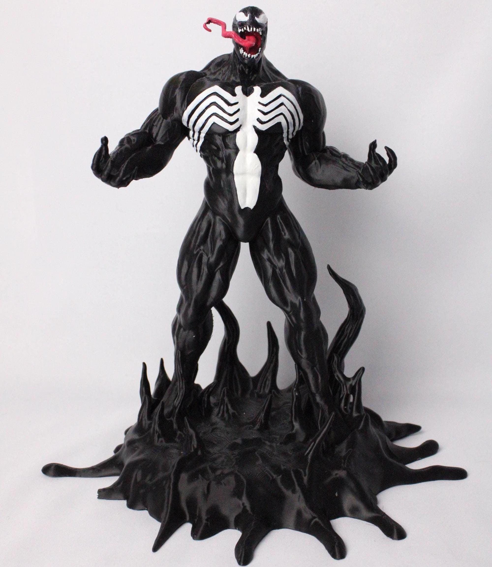 Venom 3D Printed Statue – Hand-painted, Detachable Base – 11