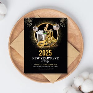 Elegant New Year’s Eve Party Flyer Template | Digital Download