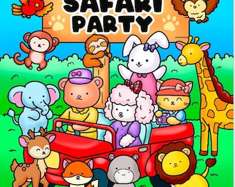 Safari-Party Malbuch