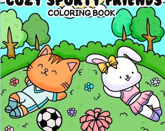 Gemütliches Sportliches Freunde Malbuch