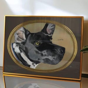 Personalized Pet Portrait｜Custom Dog & Cat Portrait from Photo | Unique Illustrated Vintage Frame Art | Digital Download | Prints