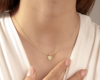 14K Gold Tiny Heart Fingerprint Necklace, Personalized Memorial Keepsake, Sympathy Gift, Grandma Gift, Memorial Gifts For Mom