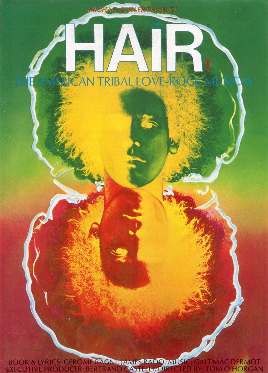 ブロードウェイ・ミュージカル『ヘアー (Hair)』 ポスター 骨董品 il_fullxfull.7170212710_8mhh.jpg