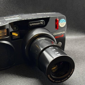 Vintage Olympus Superzoom 110 Weatherproof Film Camera - 38-110mm Lens, Multi AF