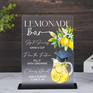 Graduation Lemonade Stand Sign Graduation Lemonade Bar Sign, Grad Party Drink Station Signs, Drink ...