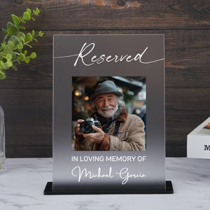 Reserved Memorial Sign, In Loving Memory Sign, Memorial Plaque, Wedding Memorial Sign, Wedding Decor, Sympathy Gift, Reserved Seating Sign