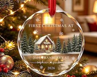 Personalized New Home Ornament, New House Ornament 2026, First Christmas in Our New Home, Couple Housewarming Gift, First Christmas Keepsake