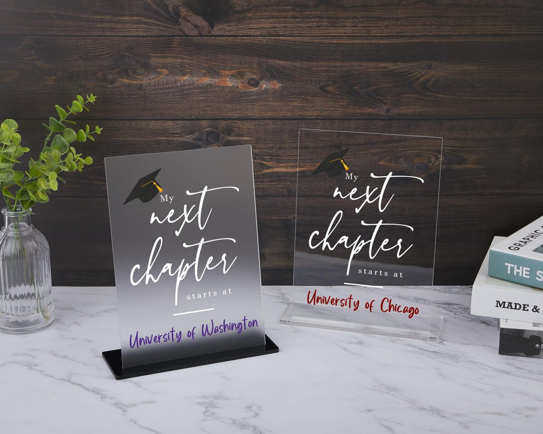 Personalized Acrylic Graduation Sign: 'my Next Chapter' - Etsy