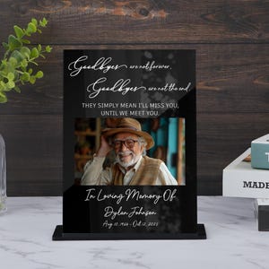 Personalized Memorial Photo Sign: Acrylic Sympathy Gift