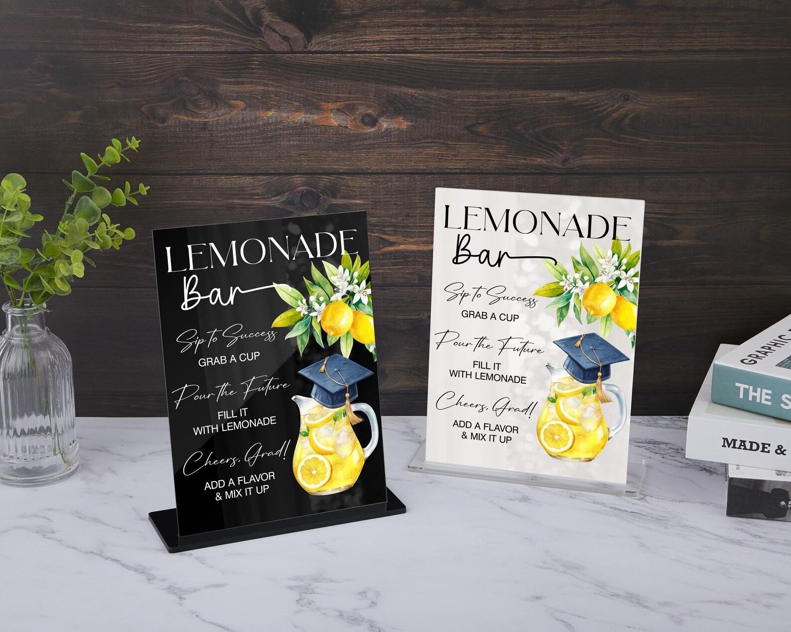 Graduation Lemonade Stand Sign Graduation Lemonade Bar Sign, Grad Party Drink Station Signs, Drink ...