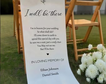 Memorial Wedding Chair Sign, Custom Wedding Aisle Decor, Reserved Banner for Loved Ones, In Loving Memory Sign, Remembrance Ceremony Decor