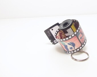 Personalised Photo Film Roll Keyring, key chain, Reel, gift